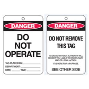 Danger Lockout Tags